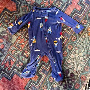 Newborn holiday fleece gnome onesie pajamas sleep and play